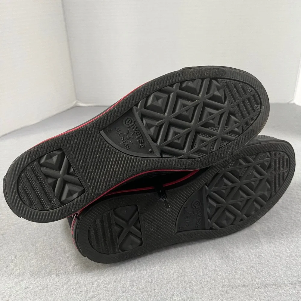 Converse Chuck‎ Taylor All Star High Top Black Red Flame Shoes Mens 5 Womens 7